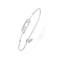 Baby Move Diamond Bracelet in White Gold